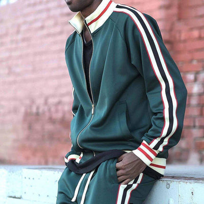Trendy Sports Men Two-Piece Suit 