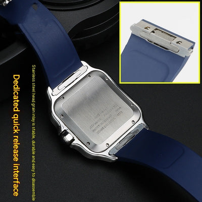 Quick Release Fluorine Rubber Watch Band 21mm Men