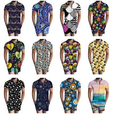 3D Shorts Suit for Men – One-Piece Summer Outfit Spain