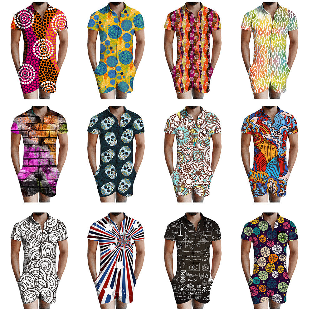 3D Shorts Suit for Men – One-Piece Summer Outfit Spain