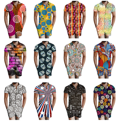 3D Shorts Suit for Men – One-Piece Summer Outfit Spain