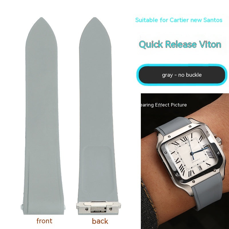 Quick Release Fluorine Rubber Watch Band 21mm Men