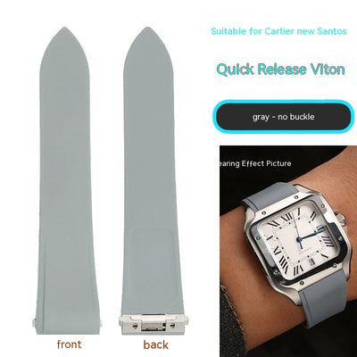 Quick Release Fluorine Rubber Watch Band 21mm Men