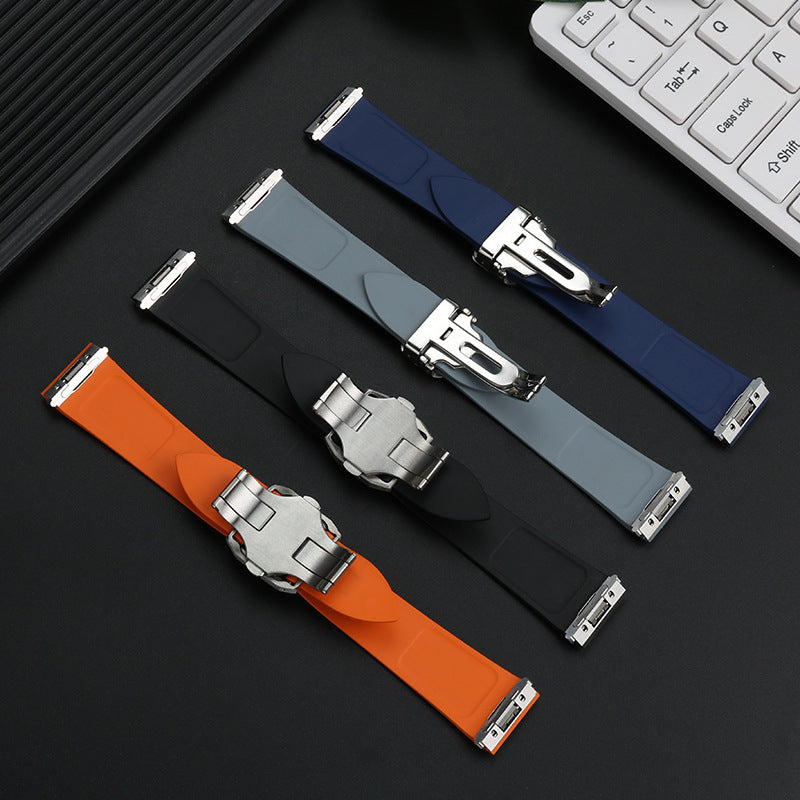 Quick Release Fluorine Rubber Watch Band 21mm Men
