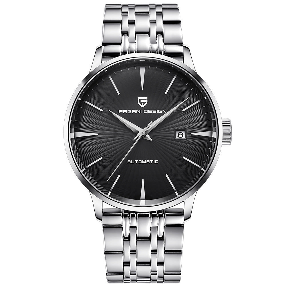 Automatic mechanical simple leather waterproof watch