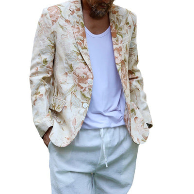 Trendy Casual Print Suit for Men