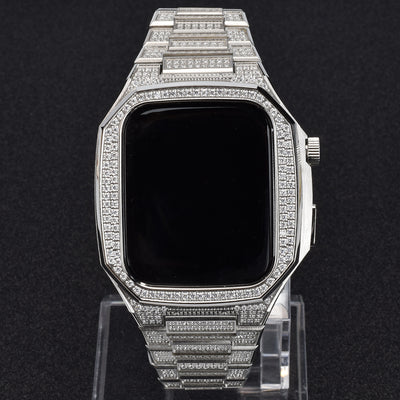 Stainless Steel Full Diamond Modified Watch Protective Case