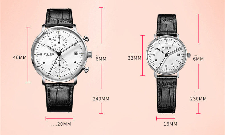 Men's And Women's FWaterproof Belt Watch