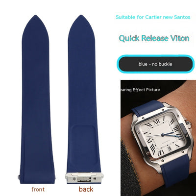Quick Release Fluorine Rubber Watch Band 21mm Men