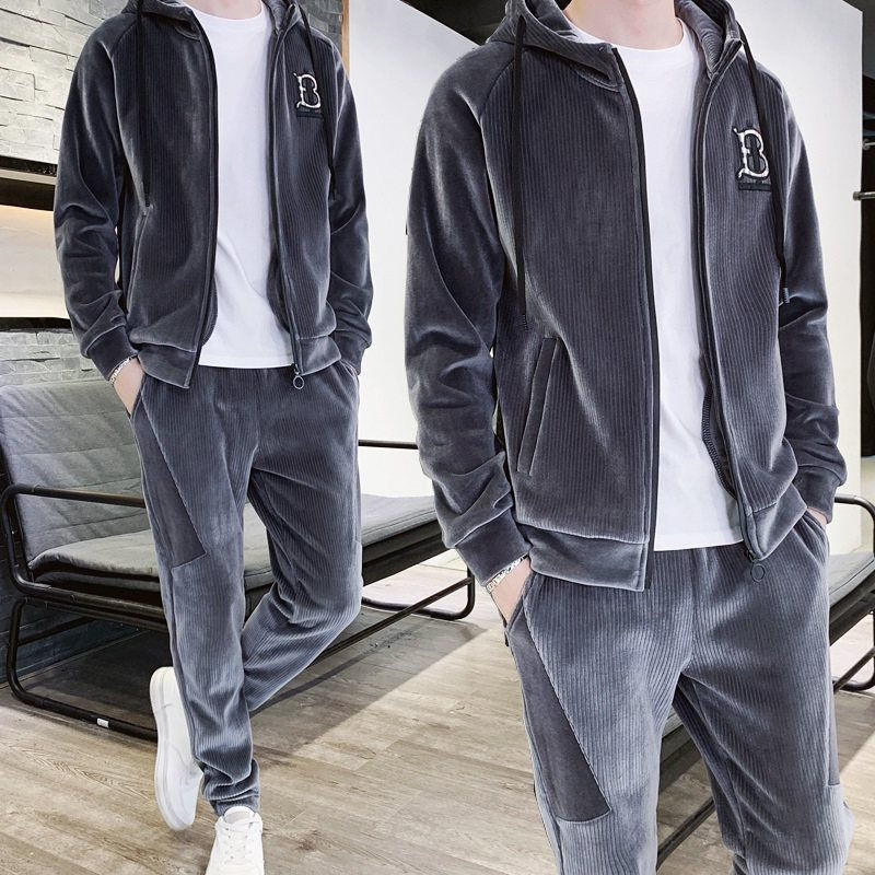Gold Velvet Tracksuit for Men | Stylish & Comfy Set Spain