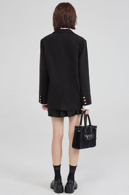 Black Suit Jacket Women''s Sense Of Design Niche Autumn Loose