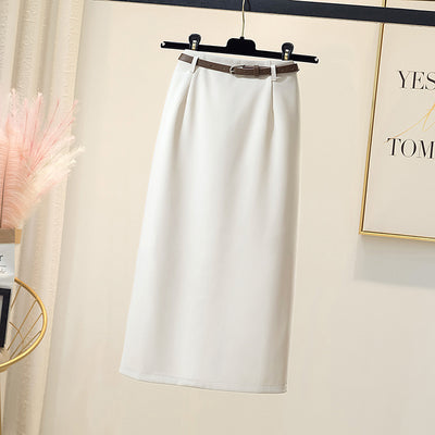 Suit Fabric Simple Skirt Women"s Spring And Summer New Slim