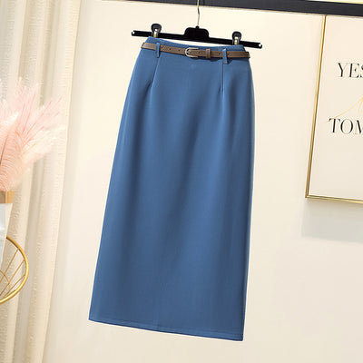 Suit Fabric Simple Skirt Women"s Spring And Summer New Slim