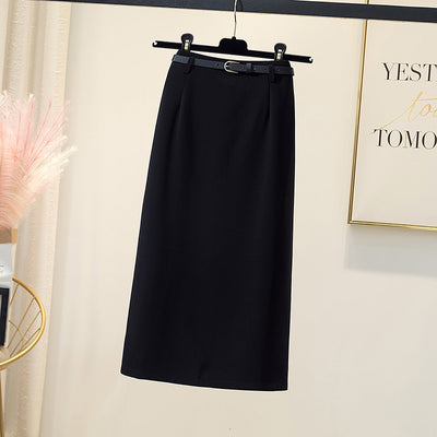 Suit Fabric Simple Skirt Women"s Spring And Summer New Slim