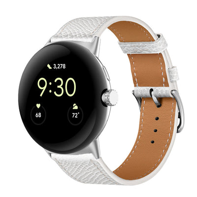 Applicable To Google Watch Microfiber PU Leather Contrast Color Strap