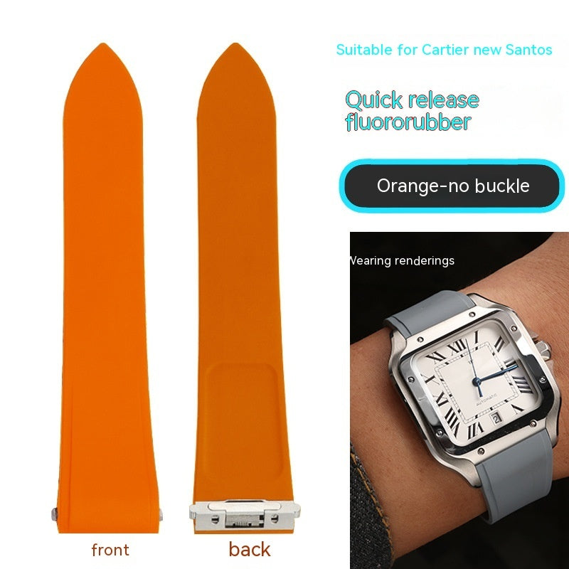 Quick Release Fluorine Rubber Watch Band 21mm Men