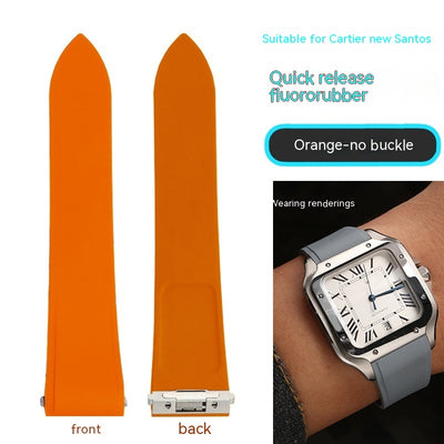 Quick Release Fluorine Rubber Watch Band 21mm Men