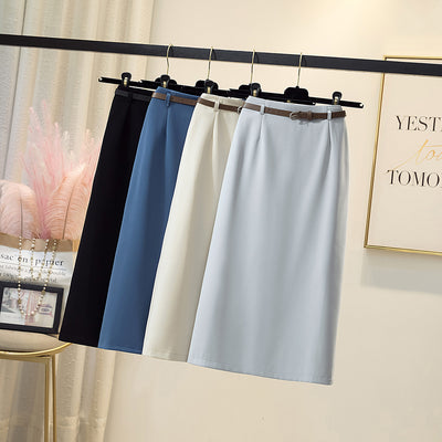 Suit Fabric Simple Skirt Women"s Spring And Summer New Slim
