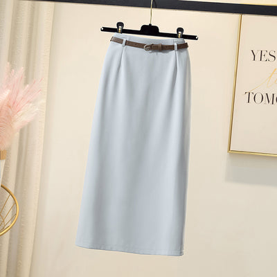 Suit Fabric Simple Skirt Women"s Spring And Summer New Slim
