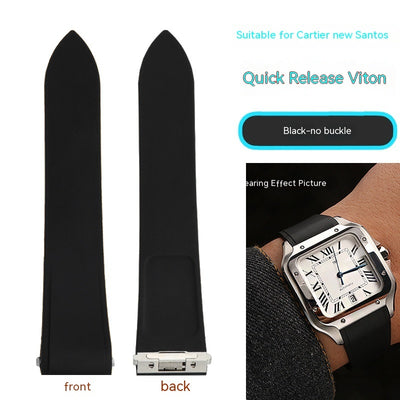 Quick Release Fluorine Rubber Watch Band 21mm Men