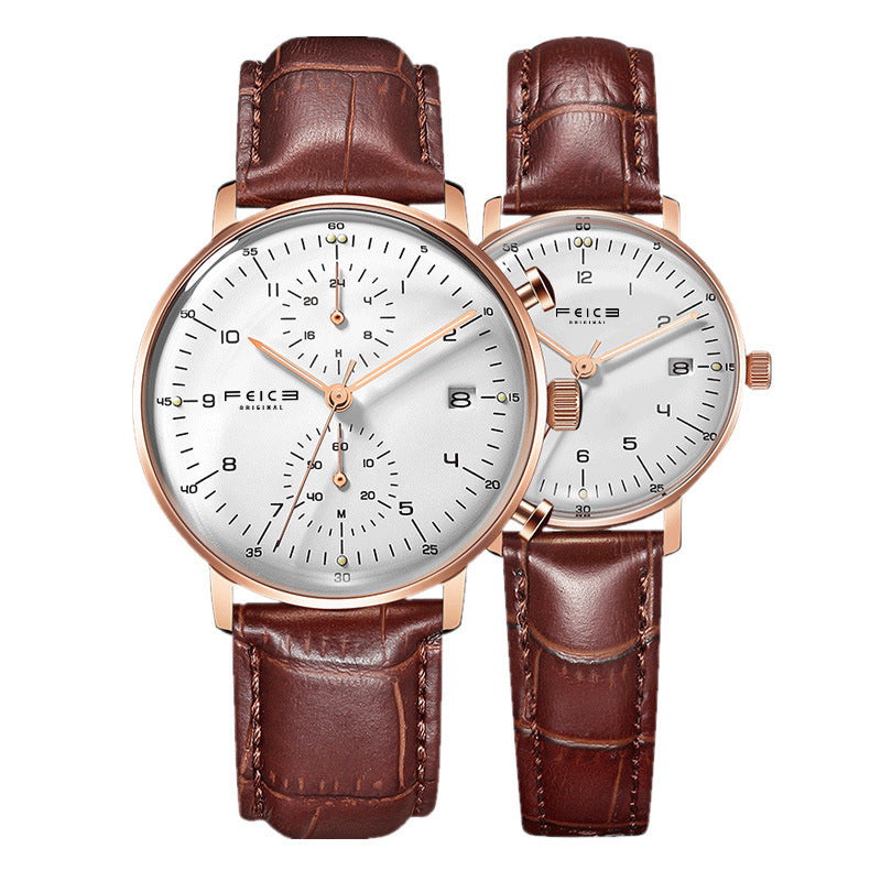 Men's And Women's FWaterproof Belt Watch